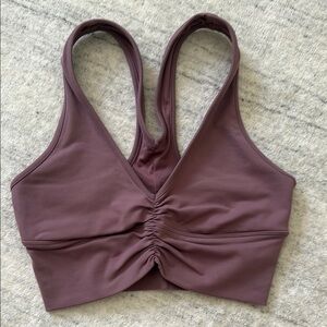 ALO Yoga Purple Sports Bra with Twist Detail